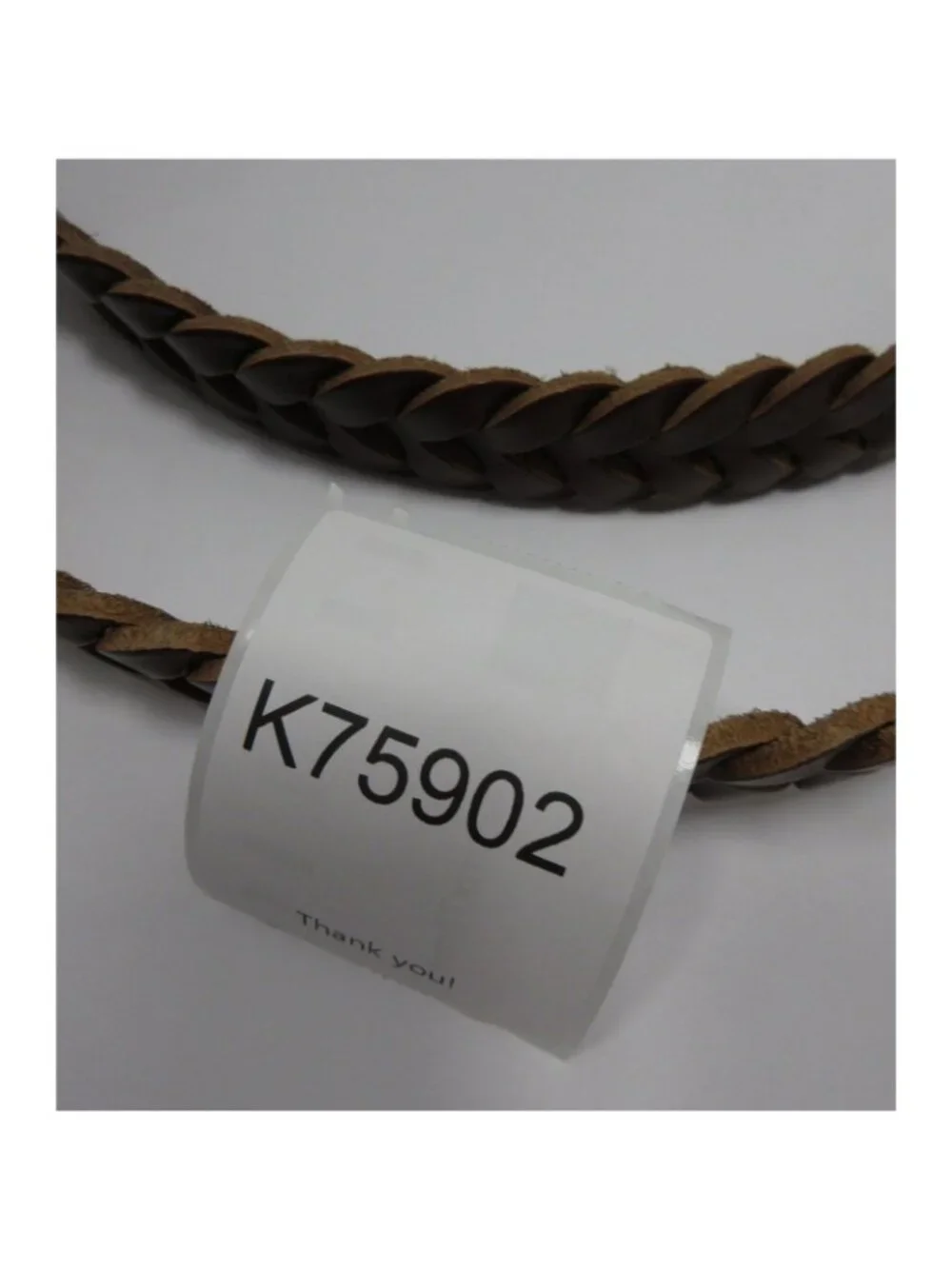 Polo Ralph Lauren Belt 42 Tan Italian Leather Braided Woven Classic